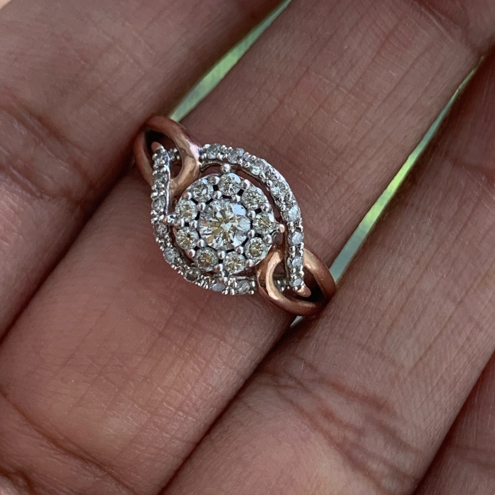 10kt Rose Gold 0.50 Carat Diamond Ring